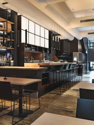 Elegante Atmosphäre der Weinbar