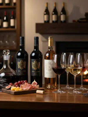 Eine Auswahl an Weinen für eine Weinprobe